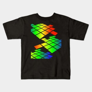 Color Blocks Retro Design Kids T-Shirt